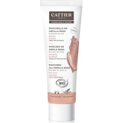 Mascarilla arcilla rosa  lino calmante